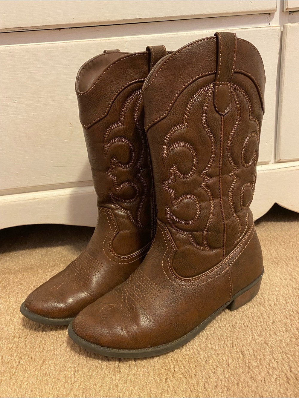 Kids Brown Western Cowboy Boots